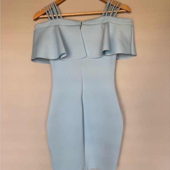 Guess off shoulder baby blue dress, XS - Picture 2 of 4